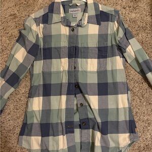 Carhartt Blue and Cream Checkered Shirt